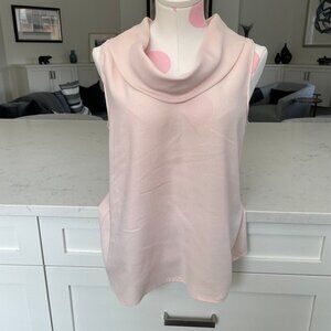 H by Halston Sleeveless Cowl Neck 100% Polyester Top Blush Pink Sz S